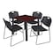 Kee Kee Square Table & Chair Set, Wood, Metal, Polypropylene Top TB3030MHBPBK44BK - alternate 1